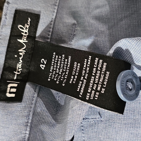 Travis Mathew Blue Shorts Beck Size 42 NWT - Picture 3 of 4